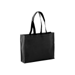 Saco non-woven de cor viva, resistente 9 kg 100 g/m2 Black Handle cor preto primeira vista