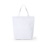 Saco non-woven colorido com fecho de correr e fole 90 g/m2 Zipper Colors cor branco primeira vista