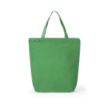 Saco non-woven colorido com fecho de correr e fole 90 g/m2 Zipper Colors cor verde primeira vista