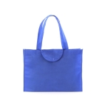 Saco non-woven dobrável barato, resistência 9 kg e 90 g/m2 Flap cor azul segunda vista