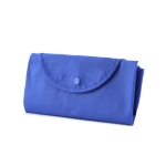 Saco non-woven dobrável barato, resistência 9 kg e 90 g/m2 Flap cor azul quarta vista