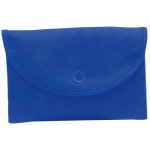 Saco non-woven dobrável barato, resistência 9 kg e 90 g/m2 Flap cor azul