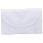 Saco non-woven dobrável barato, resistência 9 kg e 90 g/m2 Flap cor branco