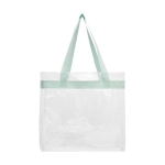 Sacos tote transparentes com controlo de segurança Transparent cor verde menta segunda vista frontal