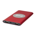 Powerbank com indicador de bateria Powercard 8.000 mAh Chargepad Pro cor vermelho segunda vista