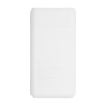 Powerbanks personalizados de bolso com duas portas 5.000 mAh USB Heroe cor branco segunda vista traseira