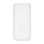 Powerbank corporativo compacto com carga rápida 10.000 mAh Heroe Pro cor branco segunda vista traseira