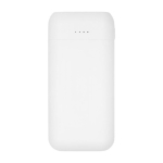 Powerbank corporativo compacto com carga rápida 10.000 mAh Heroe Pro cor branco segunda vista frontal