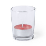 Vela com diferentes aromas com porta-velas em forma de copo Balm cor vermelho primeira vista