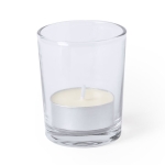 Vela com diferentes aromas com porta-velas em forma de copo Balm cor branco primeira vista