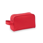 Nécessaire personalizado resistente em poliéster em cor vibrante Handle cor vermelho primeira vista