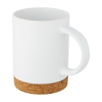 Caneca de cerâmica com base de cortiça 425 ml Contempo Cork cor branco