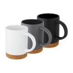 Caneca de cerâmica com base de cortiça 425 ml Contempo Cork cor branco