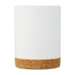 Caneca de cerâmica com base de cortiça 425 ml Contempo Cork cor branco