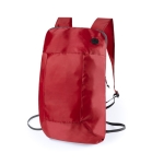 Mochila dobrável personalizada de poliéster 210D Light cor vermelho primeira vista