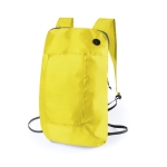 Mochila dobrável personalizada de poliéster 210D Light cor amarelo primeira vista