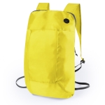 Mochila dobrável personalizada de poliéster 210D Light cor amarelo