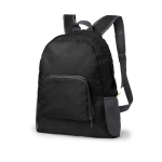 Mochila de viagem personalizada resistente dobrável de ripstop Compact cor preto primeira vista