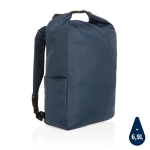 Mochila básica enrolável reciclada com AWARE Rolltop cor azul-marinho