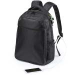 Mochila impermeável portátil de 15'', entrada auriculares Waterproof cor preto