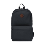 Mochila para computador personalizada de 15'' com aba Teamwork cor preto segunda vista frontal