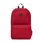 Mochila para computador personalizada de 15'' com aba Teamwork cor vermelho segunda vista frontal