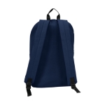 Mochila para computador personalizada de 15'' com aba Teamwork cor azul-marinho segunda vista traseira