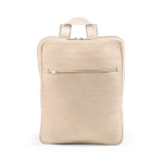 Mochila feita de juco 275 g/m² com bolso frontal Juco cor natural primeira vista