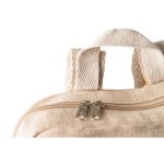 Mochila feita de juco 275 g/m² com bolso frontal Juco cor natural quarta vista