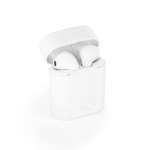 Auriculares corporativos sem fio multifuncional com microfone Pop cor branco