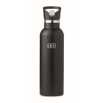 Garrafa térmica com bolsa e duas tampas 700ml Adventure cor preto vista principal