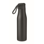 Garrafa de aço promocional com tampa magnética 600ml Inox Magnet cor preto