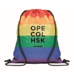 Mochila de cordão de PP com cores arco-íris Rainbow rPET cor multicolor vista principal