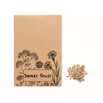 Envelope promocional com sementes flor silvestre Mix Sementes Flower cor bege