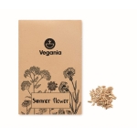 Envelope promocional com sementes flor silvestre Mix Sementes Flower cor bege vista principal