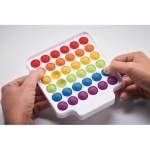 Brinquedo de relaxamento de silicone publicitário Pop It Colors cor branco segunda vista fotografia