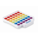 Brinquedo de relaxamento de silicone publicitário Pop It Colors cor branco vista principal