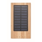 Bateria de bambu com painel solar 4.000 mAh Powercard Solar Bamboo cor madeira quinta vista