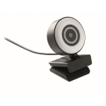 Webcam personalizada com microfone e anel luminoso Telework cor preto segunda vista