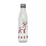 Garrafas de vidro personalizadas grandes transparentes 1L H2O cor transparente imagem com logo