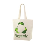 Sacos de algodão orgânico para empresas 230 g/m2 Organic Fresh cor bege imagem com logo