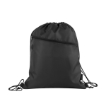 Mochila de cordão reciclada com fecho de correr Climate rPET cor preto