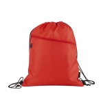 Mochila de cordão reciclada com fecho de correr Climate rPET cor vermelho