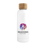 Garrafa térmica personalizada para sublimar 500ml Sublim Curve cor branco imagem com logo