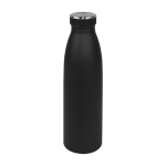 Garrafa térmica personalizada com tampa de borracha 500ml Trendy cor preto