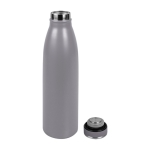 Garrafa térmica personalizada com tampa de borracha 500ml Trendy cor cinzento primeira vista