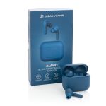 Auriculares robustos com cancelamento de ruído e microfone Alamo cor azul vista com caixa