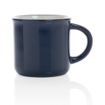 Caneca de cerâmica vintage bicolor de 280ml Basic Bicolor cor azul-marinho segunda vista