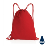 Mochila de cordão de algodão reciclado 145 g com AWARE Greeny cor vermelho