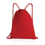 Mochila de cordão de algodão reciclado 145 g com AWARE Greeny cor vermelho terceira vista